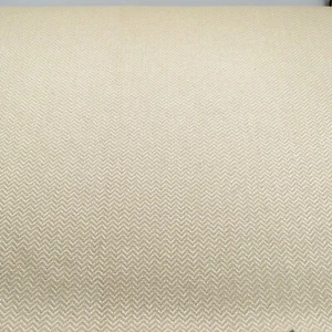Vintage Ivory Extended Float Herringbone Basketweave Upholstery Fabric 3.16 yds - Picture 1 of 6