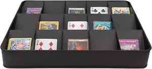 Enamelware Card Sorting Tray (15-Slot); Large Black Metal Card Tray Organizer F - Picture 1 of 12