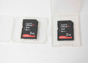 2 tarjetas de memoria SanDisk Ultra II SDHC 2 GB – n.o 1507