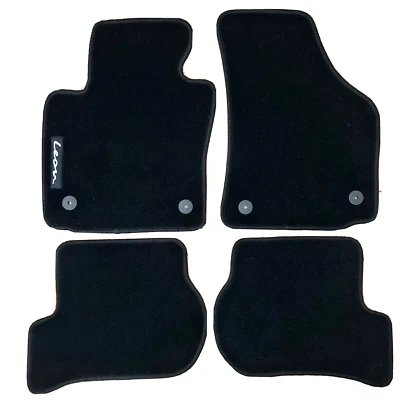 Alfombrillas Seat Leon 2005 2012 terciopelo impermeables todas las estaciones LHD negras nuevas Foto 1 de 4
