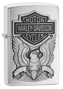 Zippo Harley Davidson EAGLE + DIAMANT-WUNSCHGRAVUR mit/ohne GeschenkSet 60001207 - Photo 1/5
