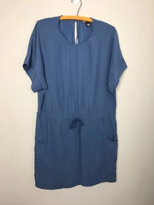 VICTORIAS SECRET Blue Dress Drawstring Waist  Size XS X Small Pockets Casual  - Image 1 of 4