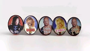 Lot 1999 WWF Wrestling Plastic Toy Rings Stone Cold Undertaker Mankind Debra - Picture 1 of 11