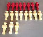 Foosball Men Table Soccer Players 19Ct Replacement Parts Red / White Cream 5/8"