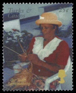 TURKS and CAICOS 1367f - QEII Golden Jubilee "Basketweaving" (pb63801) - Picture 1 of 1
