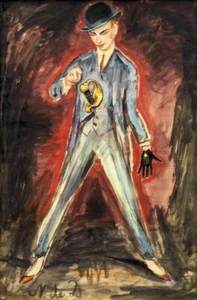 Dandy with Sword : Nils Dardel : 1922 – Expressionist Swedish Modernist Print - Picture 1 of 1