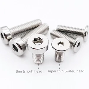 M2-M8 ss Allen Hex Hexagon Socket Ultra Thin Low Flat Wafer Cap Head Screw Bolt - Picture 1 of 11