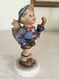 Hummel "Home From Market" TMK2 #198 1948 Boy and Pig Large Bee Repaired - Picture 1 of 12