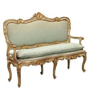 Antique Eclectic Sofa Wood Italy Mid XIX Century - Picture 1 of 12