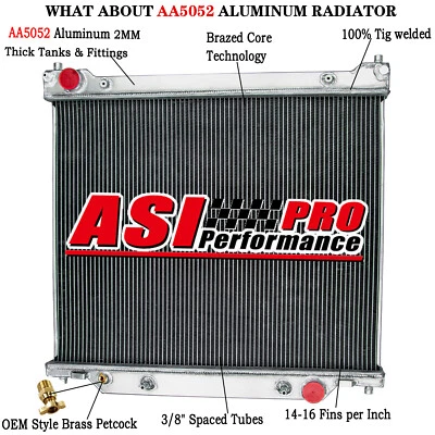 2 Row Aluminum Radiator for 1997~2014 Ford E-150 E-250 Econoline 4.2L 4.6L USA - Image 1 of 4