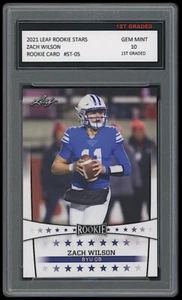 Zach Wilson 2021 Leaf Stars 1st Graded 10 Rookie Card Cougars / New York Jets - Bild 1 von 1
