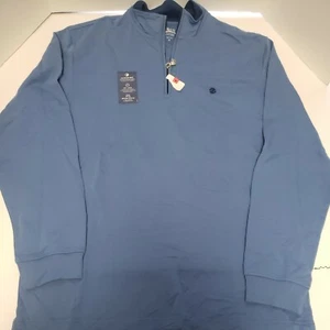 Izod Saltwater size S Shirt Relaxed Classics 1/4 Zip Pullover blue NWT $55 - Picture 1 of 6