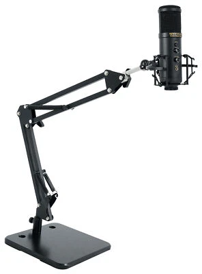 Rockville Solo-Cast Pro USB Computer Microphone Zoom Mic+Desktop Boom Arm Stand - Image 1 of 4
