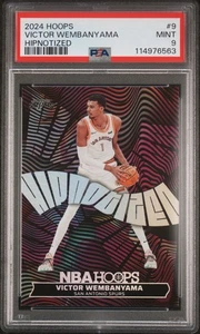 2024 PANINI NBA HOOPS HIPNOTIZED #9 VICTOR WEMBANYAMA PSA 9 - Picture 1 of 2