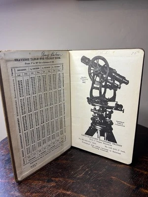 A. Lietz Co Field Book No. 764F  Standard Engineers' Transit 5E-11E Vintage - Image 1 of 4