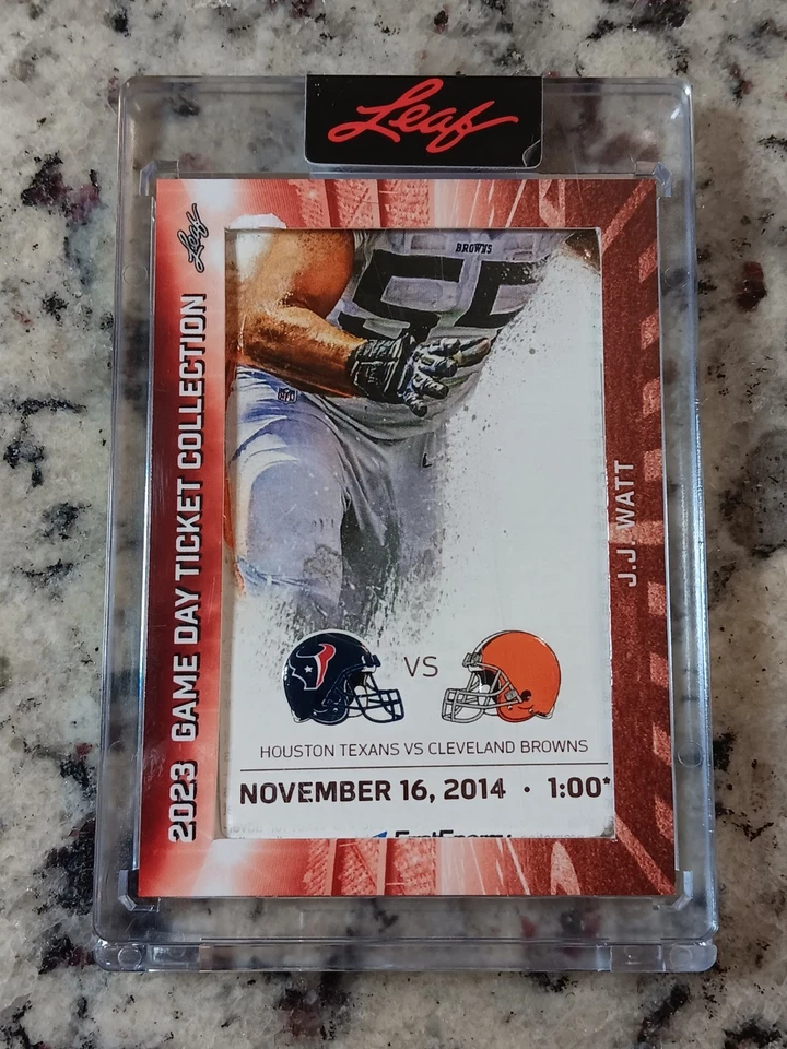 2023 Leaf Game Day Ticket Collection JJ Watt #TC-27 - Image 1 of 2