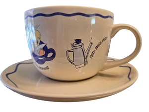 Looney Tunes "Guten Morgen" Tweety Vogel Tasse und Untertasse Kaffee Suppe Müsli - Bild 1 von 21