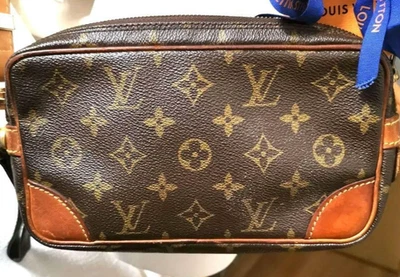Good Auth LOUIS VUITTON M51827 Monogram Marly Dragonne PM Clutch Bag LV F/S - Image 1 of 4