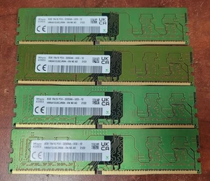 32GB (4x8GB) SK hynix PC4-3200AA Desktop DDR4 Unbuffered DIMM HMAA1GU6CJR6N-XN - Picture 1 of 2