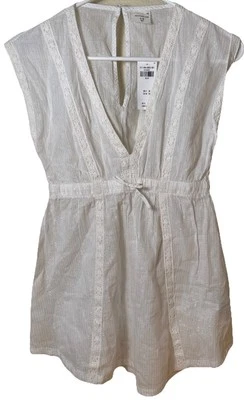 Abercrombie Kids White Lace Peasant Boho Top Shirt Blouse NWT 9/10 Metallic - Image 1 of 4