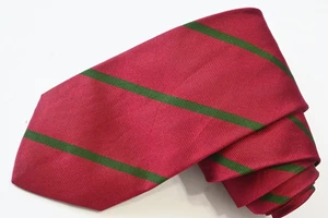 LUCIANO BARBERA RED SILK MEN'S Neck Tie W:3 1/2" BY L:56" MADE IN ITALY - Picture 1 of 4