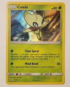 Celebi 4/236 NM Holo Rare Pokemon 2019 Sun & Moon Unified Minds TCG Card - Picture 1 of 2