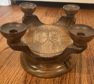 Vtg Cuendet Musical Candle Holder The Edelweiss Handmade Swiss Revolving - Picture 1 of 6