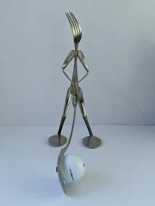 Arte bifurcado jugador de golf caprichoso escultura mediana 12" hecho a mano EE. UU. - Imagen 1 de 5
