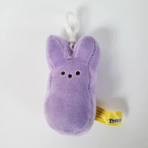 2014 Just Born Plush Peeps Purple Bunny Rabbit Backpack Clip Stuffed Easter 4" - Picture 1 of 4
