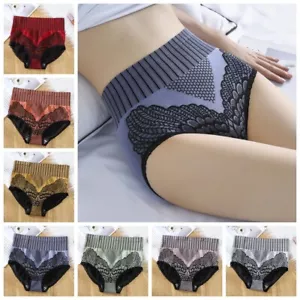 Women's Sexy Briefs Hig Waist Underpants Solid Underwear Comfortable Panties - Picture 1 of 32