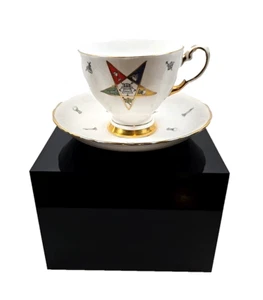 Vintage Toskanische Teetasse & Untertasse Orden des Oststerns Bone China England - Bild 1 von 10