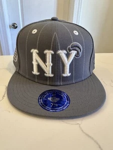 NY Black Yankees NLB Black Pin Fitted Cap Size 7 - Picture 1 of 7