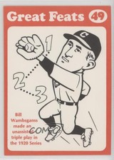 1972 Laughlin Great Feats Orange Border Bill Wambsganss #49