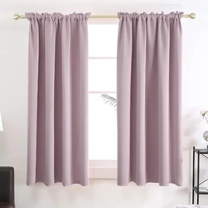 Deconovo Pink Blackout Curtains for Nursery Room - Thermal Insulted Rod Pocket - Picture 1 of 7