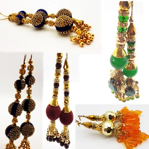 Pares colgantes tradicionales indios latinos moda joyería damas mujeres accesorios - Imagen 1 de 32