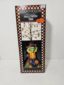 Halloween Tree Spooky Hollow Fun Loving Frankie Lighted Ceramic Tree - Picture 1 of 12
