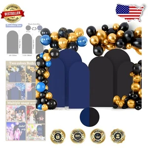 Elegant Two-Sided Spandex Arch Backdrop for Weddings & Parties - 6FT+ Sizes - Picture 1 of 10