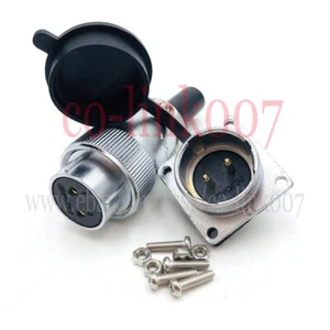 2Pin Waterproof Connector, WS24 25A Aviation Bulkhead Solder Industrial Plug - Picture 1 of 6