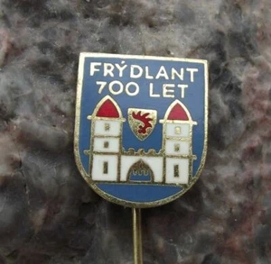 Antique Frydlant Coat of Arms Czech Heraldic Crest 700th Anniversary Pin Badge - Picture 1 of 2