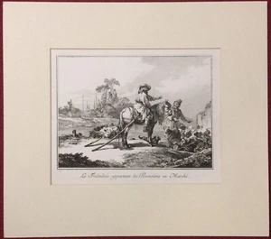 Radierung „Le Filindois apportant les Provisions au Marché“ von J-B. Le Prince - Picture 1 of 3