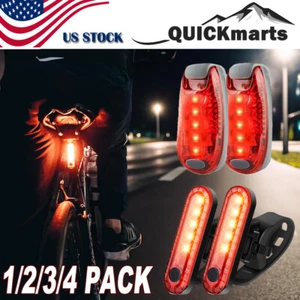 Paquete de 1-4 luces traseras LED para bicicleta bicicleta ciclismo USB recargable lámpara de advertencia de seguridad - Imagen 1 de 17