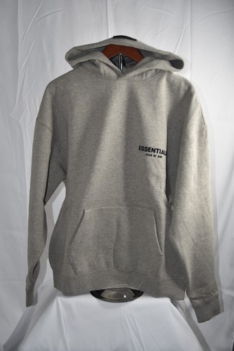 Felpa con cappuccio pullover Fear of God Essentials 'Dark Oatmeal' (192BT212113F) nuova con etichette taglia S