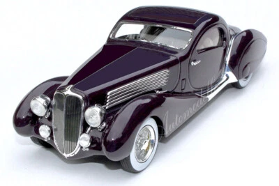 Automodello ONE24 1937 Delahaye 135MS Figoni & Falaschi 1:24 Aubergine COA LE - Image 1 of 4