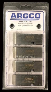 NEW 4-PACK Argco 47770 Universal 1"- 2" NPT High Speed Steel Dies Pipe Threading