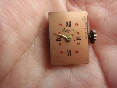 Tempus Eska Watch Co. 17 joyas 16 mm x 12 mm funcionando COMPLETO Foto 1 de 4