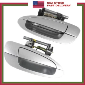 For 2002-2006 NISSAN ALTIMA DS341 Rear Pair Outside Door Handle K12 Silver - Picture 1 of 4