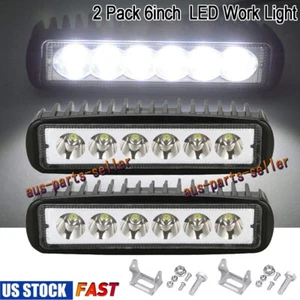 2x 6'' LED Work Light Bar Lamp Driving Fog for Offroad SUV Car Boat Truck 18W - Picture 1 of 10