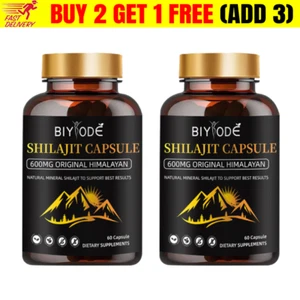 2024 Shilajit 100% extracto puro | 60 cápsulas 600 mg original del Himalaya - Imagen 1 de 7