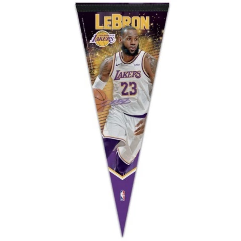 LEBRON JAMES LOS ANGELES LAKERS PREMIUM QUALITY PENNANT 12"X30" BANNER Cover
