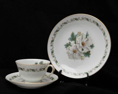 Taza de té trío, platillo, plato vintage Noritake 5029 Nippon Toki Shōwa período Modan Foto 1 de 4